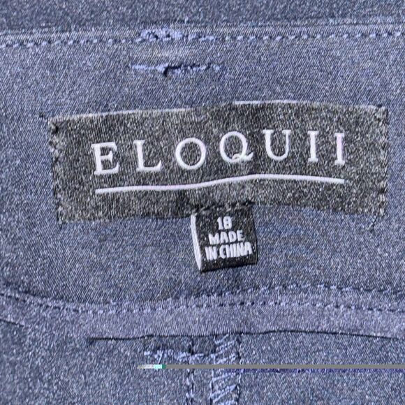 NWT Eloquii Blue Blazer Suit white Lace Jacket Career Business Travel   Size 18 - Picture 4 of 11